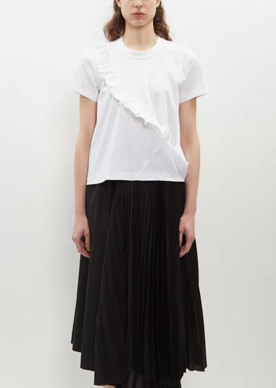 Shop Noir By Kei Ninomiya Cotton Ponte T-shirt In 2-white