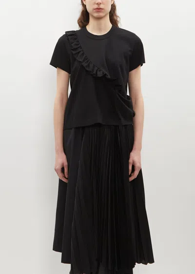 Shop Noir By Kei Ninomiya Cotton Ponte T-shirt In 1-black
