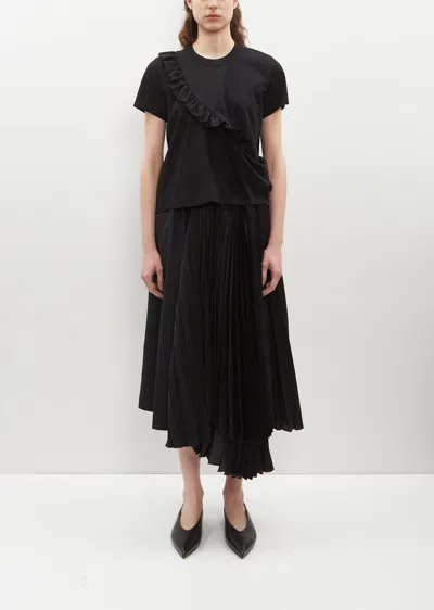 Shop Noir By Kei Ninomiya Cotton Ponte T-shirt In 1-black