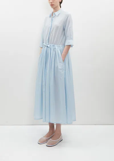Shop Sara Lanzi Cotton Silk Voile Chemisier Dress In Baby Blue