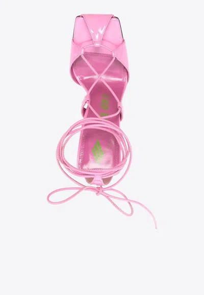 Attico Adele 105 Calf Leather Sandals In Pink