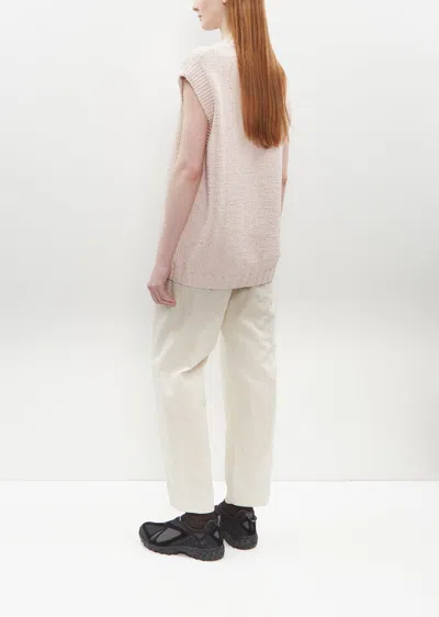 Shop Casey Casey Cotton-wool Hand Knit Sweater Vest In Pink