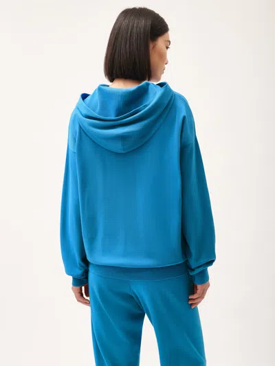 Shop Pangaia Dna Knitted Hoodie — Geyser Blue Xl