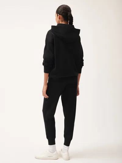 Shop Pangaia Dna Knitted Hoodie In Black