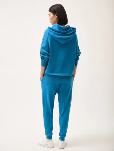 Shop Pangaia Dna Knitted Track Pants In Geyser Blue