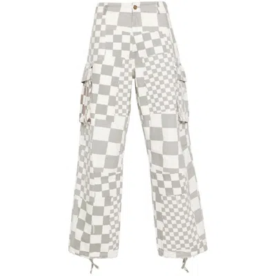 Shop Erl Pants In Grey/neutrals