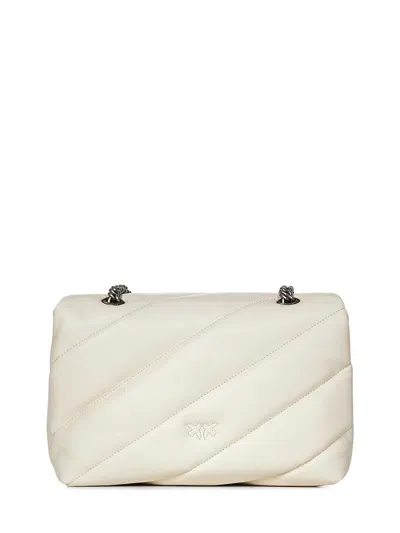 Shop Pinko Classic Love Bag Puff Maxi Quilt Shoulder Bag In White