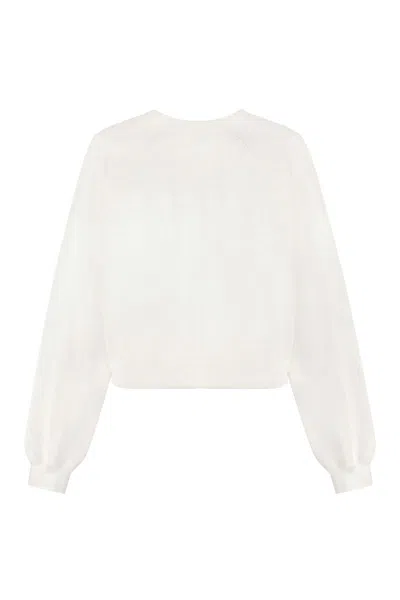 Shop Gucci Jersey Sweatshirt In White