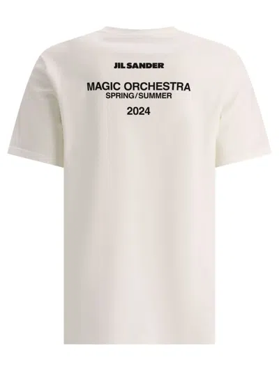 Shop Jil Sander T-shirt With Writing In Coconut
