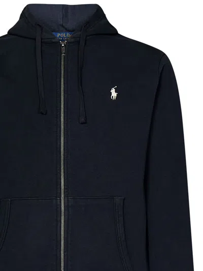 Shop Polo Ralph Lauren Full Zipped Hoodie Clothing In Black