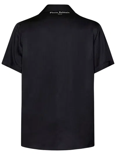 Shop Balmain Shirts In Black/grey