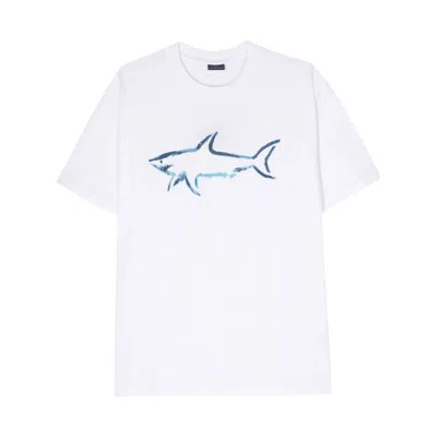 Shop Paul & Shark T-shirts In White/blue