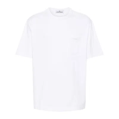 Shop Stone Island T-shirts In White