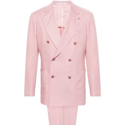 Shop Tagliatore Suits In Pink