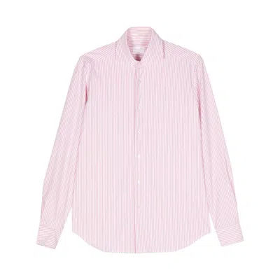 Shop Xacus Shirts In White/pink