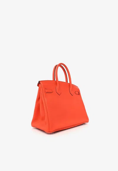Shop Hermes Birkin 30 In Orange Poppy Togo Leather With Palladium Hardware