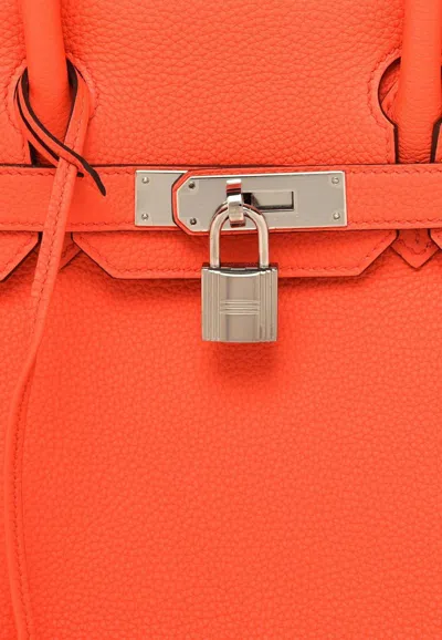 Shop Hermes Birkin 30 In Orange Poppy Togo Leather With Palladium Hardware