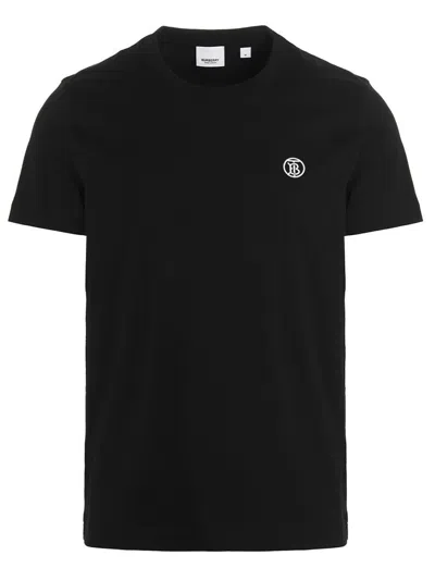 Shop Burberry 'parker' T-shirt In Black