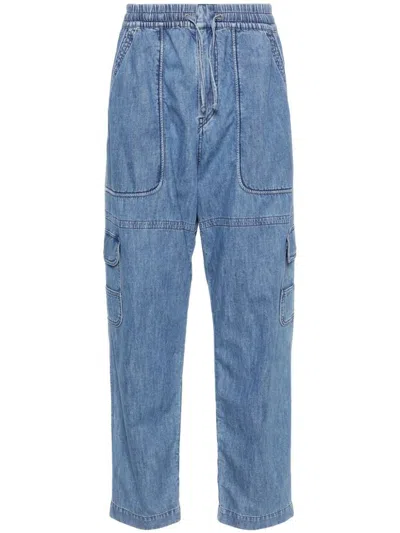 Shop Isabel Marant Straight Vanni Trousers In Blue