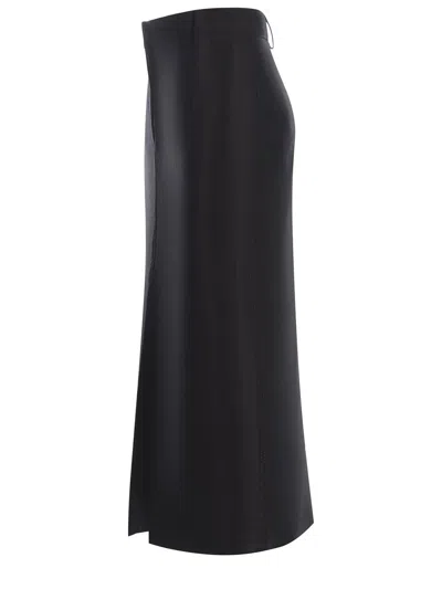 Rotate Birger Christensen Embellished Viscose Blend Maxi Skirt In Black
