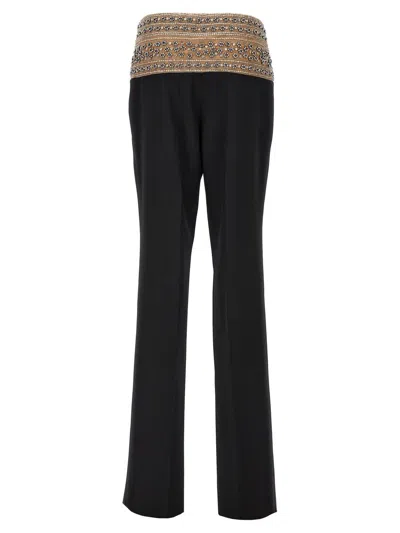 Shop Stella Mccartney 'smoking' Crystal Trousers In Black