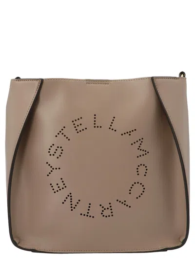 Shop Stella Mccartney ‘stella Logo' Mini Crossbody Bag In Beige