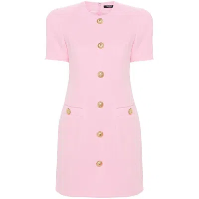 Shop Balmain Dresses In Pink