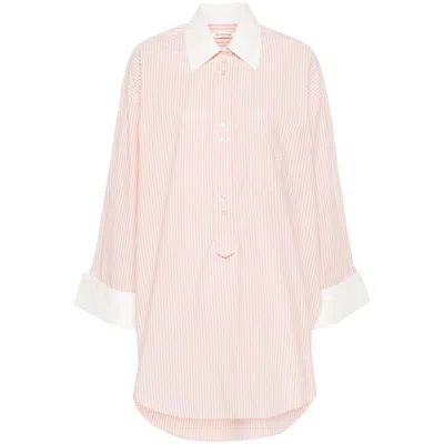Shop By Malene Birger Shirts In Pink/white