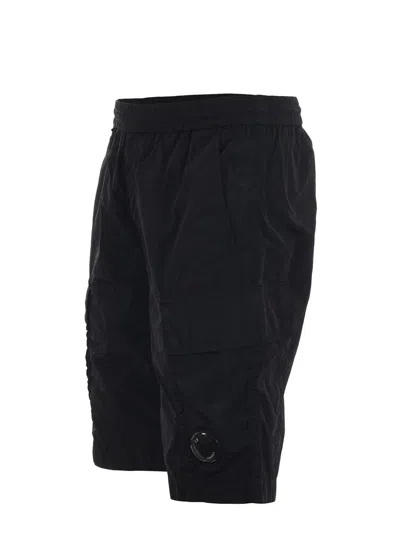 Shop C.p. Company Cargo Shorts In Black