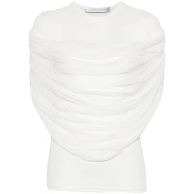 Shop Christopher Esber T-shirts In White