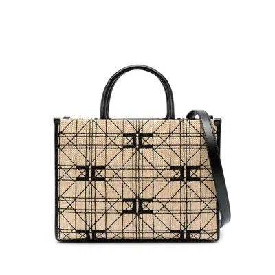 Shop Elisabetta Franchi Bags In Neutrals/black
