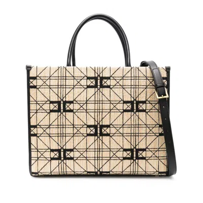 Shop Elisabetta Franchi Bags In Neutrals/black
