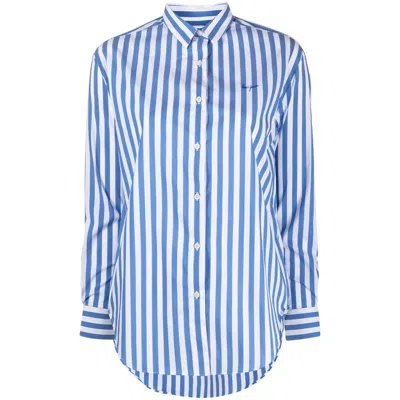 Shop Maison Labiche Shirts In Blue/white