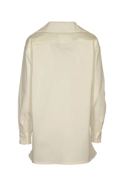 Shop Max Mara Shirts In Bianco Carta