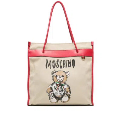 Shop Moschino Bags In Neutrals