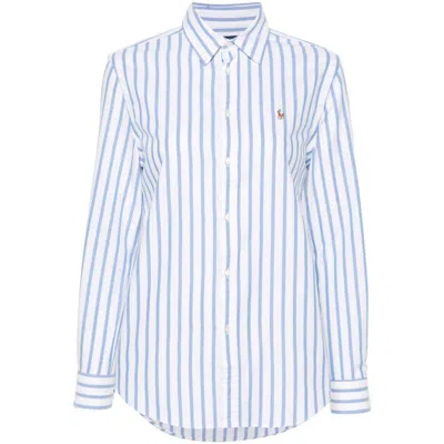 Shop Ralph Lauren Shirts In White/blue