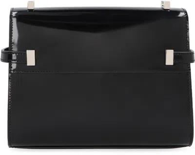 Shop Saint Laurent Manhattan Mini Leather Shoulder Bag In Black