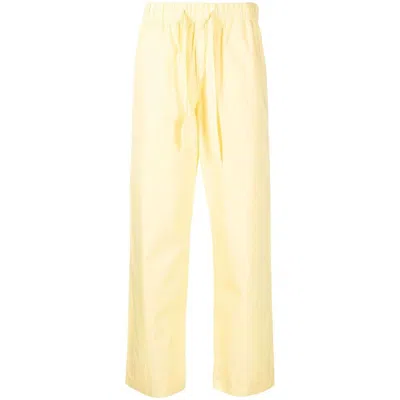 Shop Tekla Pants In Yellow