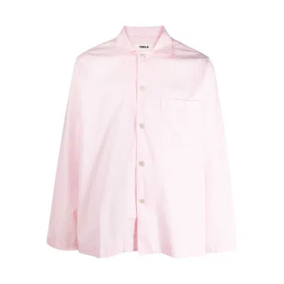 Shop Tekla Shirts In Pink