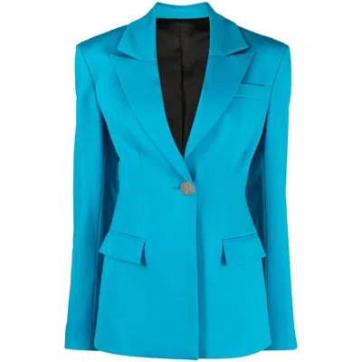 Shop Attico The  Jackets In Blue
