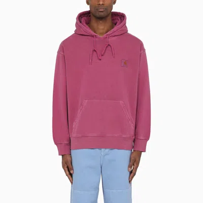 Shop Carhartt Wip Hooded Nelson Sweat Magenta In Red