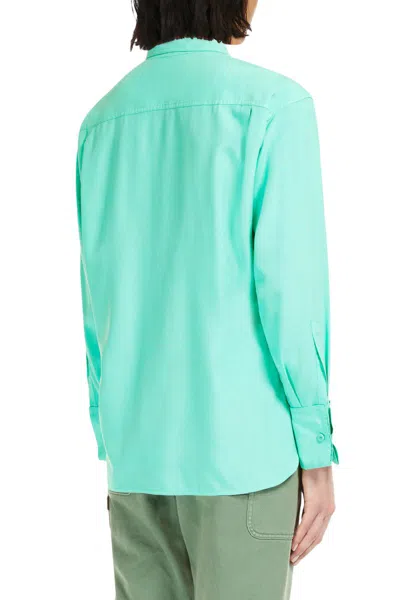 Shop Max Mara Shirts In Turquoise