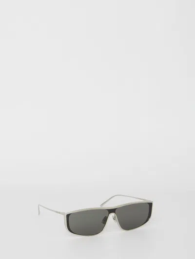 Shop Saint Laurent Sl 605 Luna Sunglasses In Silver