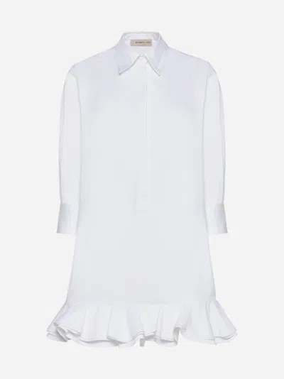Shop Blanca Vita Acaly Cotton Shirt Dress In White