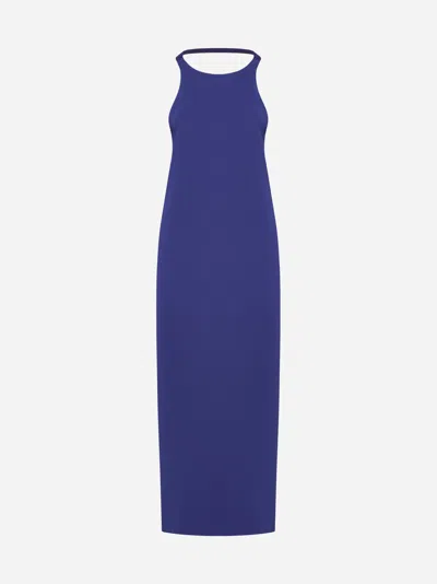 Shop Blanca Vita Acmea Long Halter Dress In Purple