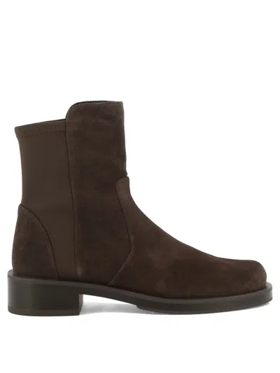 Shop Stuart Weitzman "bold" Ankle Boots In Brown