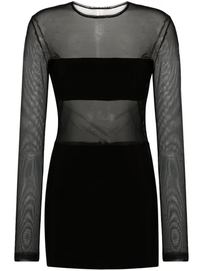 Shop Norma Kamali Dash Mini Dress In Black