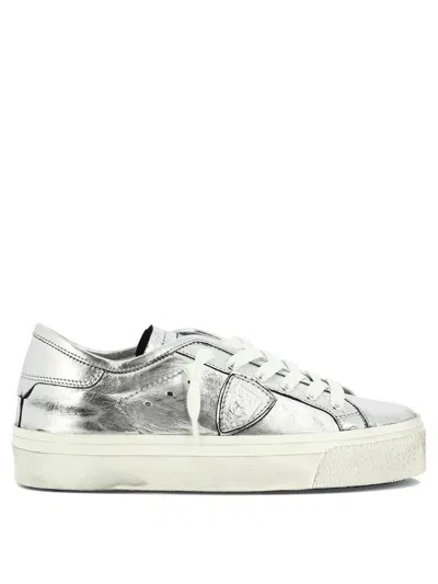 Shop Philippe Model "paris Haute" Sneakers In Silver
