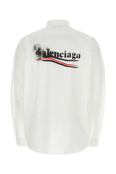 Shop Balenciaga Shirts In White