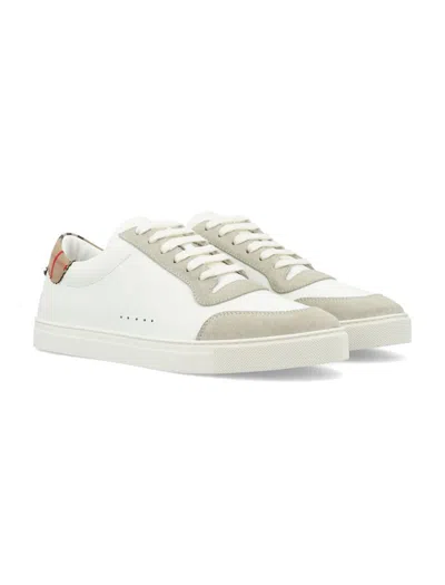 Shop Burberry Robin Sneakers In Neutral White